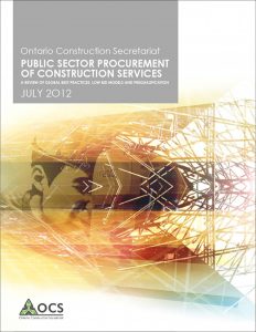Public Sector Procurement of Construction Services – JULY 2012