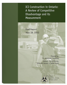 ICI Construction in Ontario – MAY 2002