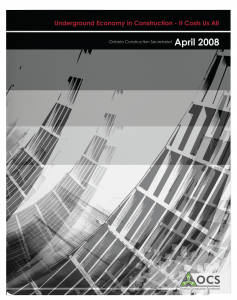 Underground Economy in Construction – It Costs Us All – APRIL 2008