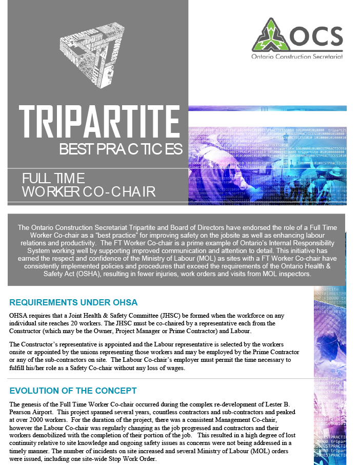 Full-Time Worker Co-Chair Tripartite Best Practice