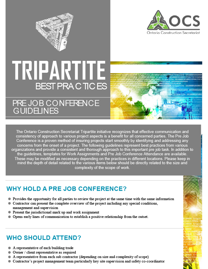 Pre-Job Conference Guideline Tripartite Best Practice